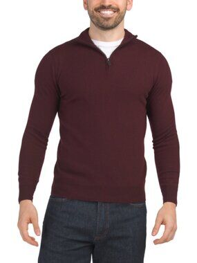 JASON WU Extrafine Merino Wool Quarter Zip Sweater With Updated Zipper